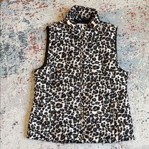 LOFT Leopard Print Jacket in Black & Cream